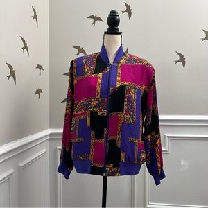 Vintage 90s Teddi Colorful Lightweight Full Zip Jacket Windbreaker Size Large